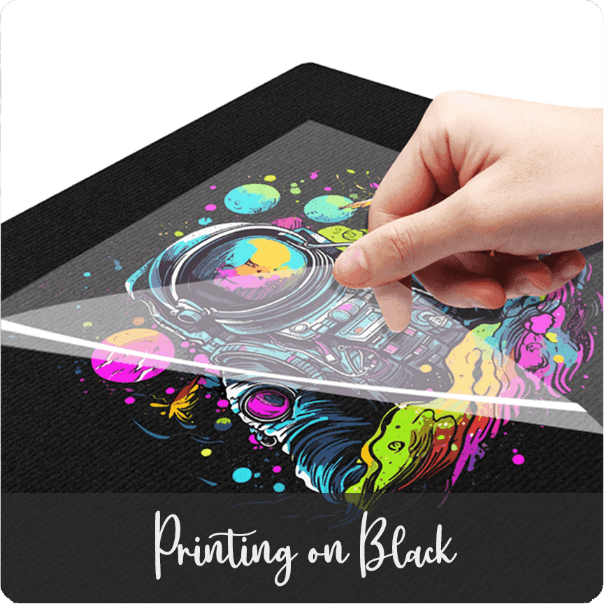 Printing on black