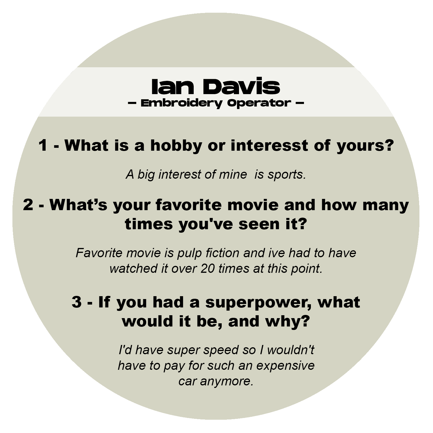 Fun facts about Ian