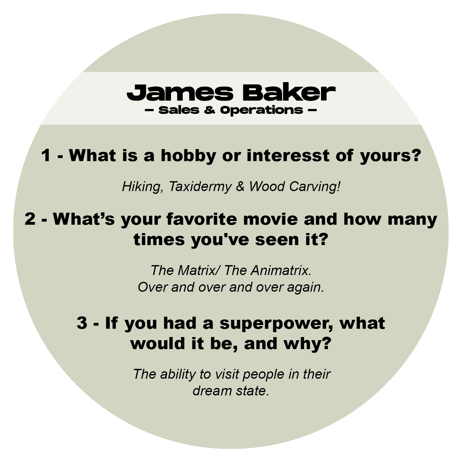 Fun facts about James