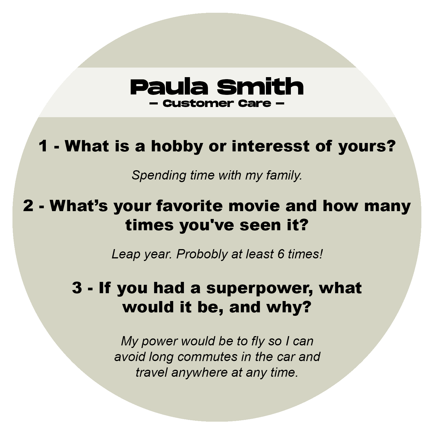 Fun facts about Paula